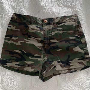 Forever 21 Army Print Shorts